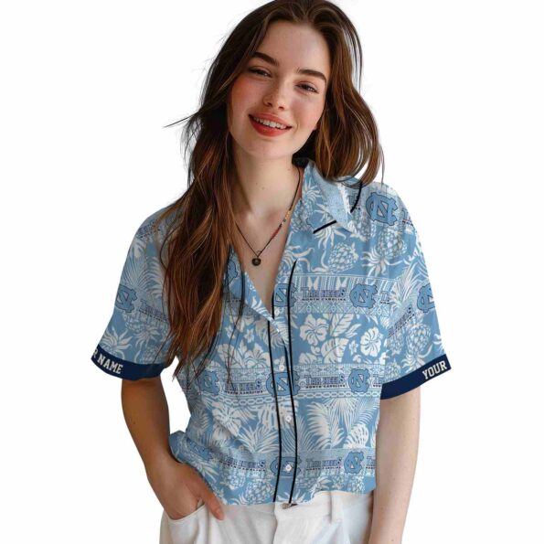personalized-north-carolina-tar-heels-tribal-stripes-light-blue-white-hawaiian-shirt-latest-model personalized north carolina tar heels tribal stripes light blue white hawaiian shirt latest model