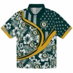 Oakland Athletics Hawaiian Shirt - Personalized Floral Wave Green White 1 personalized-oakland-athletics-floral-wave-green-white-hawaiian-shirt-best-selling