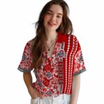 personalized-ohio-state-buckeyes-hibiscus-arrows-scarlet-white-hawaiian-shirt-best-selling