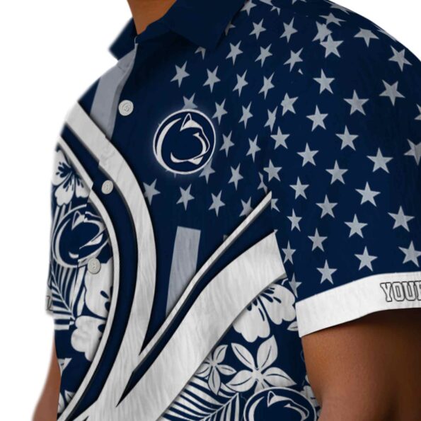 personalized-penn-state-nittany-lions-floral-wave-blue-white-hawaiian-shirt-trendy personalized penn state nittany lions floral wave blue white hawaiian shirt trendy