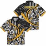 personalized-pittsburgh-pirates-floral-wave-black-white-hawaiian-shirt-best-selling