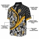 personalized-pittsburgh-pirates-floral-wave-black-white-hawaiian-shirt-best-selling
