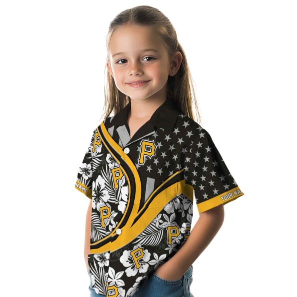 personalized-pittsburgh-pirates-floral-wave-black-white-hawaiian-shirt-premium-grade personalized pittsburgh pirates floral wave black white hawaiian shirt premium grade