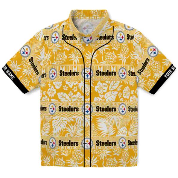personalized-pittsburgh-steelers-tribal-stripes-gold-white-hawaiian-shirt-best-selling personalized pittsburgh steelers tribal stripes gold white hawaiian shirt best selling