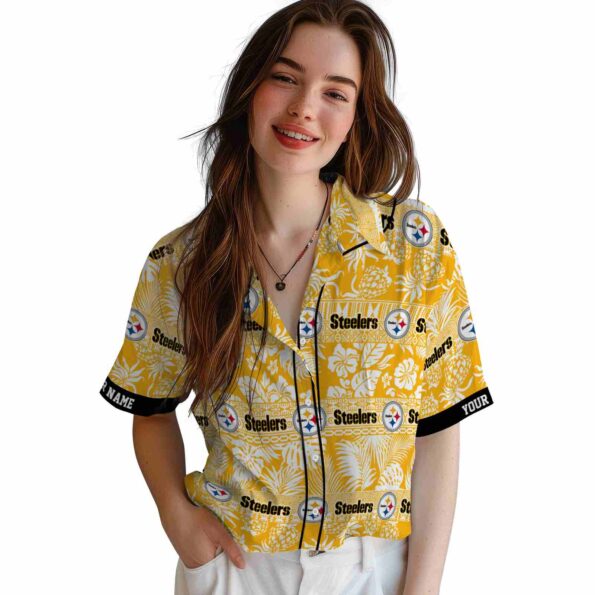 personalized-pittsburgh-steelers-tribal-stripes-gold-white-hawaiian-shirt-latest-model personalized pittsburgh steelers tribal stripes gold white hawaiian shirt latest model