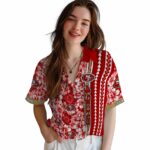 personalized-san-francisco-49ers-hibiscus-arrows-red-white-hawaiian-shirt-best-selling