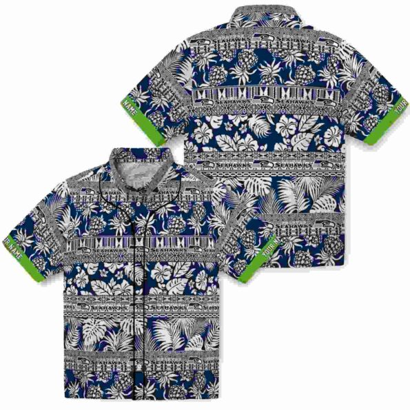 personalized-seattle-seahawks-tribal-stripes-blue-white-hawaiian-shirt-high-quality personalized seattle seahawks tribal stripes blue white hawaiian shirt high quality