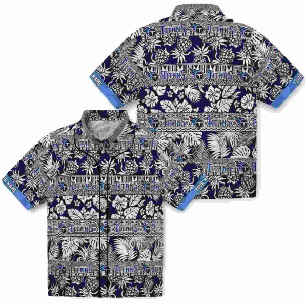 personalized tennessee titans tribal stripes navy white hawaiian shirt high quality