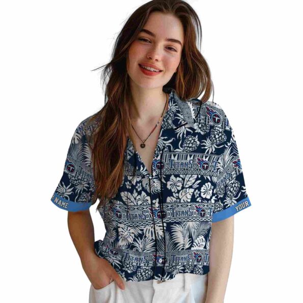 personalized tennessee titans tribal stripes navy white hawaiian shirt latest model