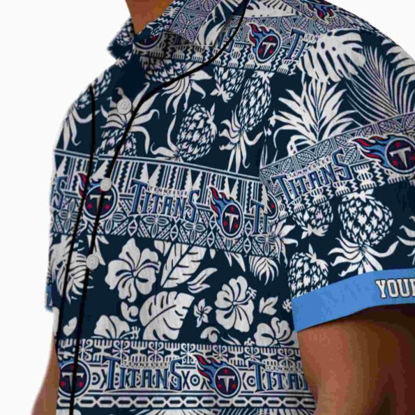 personalized tennessee titans tribal stripes navy white hawaiian shirt trendy