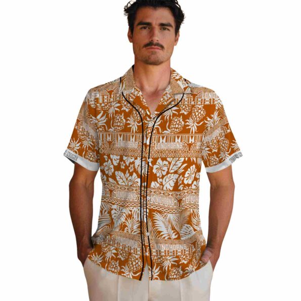 personalized-texas-longhorns-tribal-stripes-orange-white-hawaiian-shirt-fashion-forward personalized texas longhorns tribal stripes orange white hawaiian shirt fashion forward