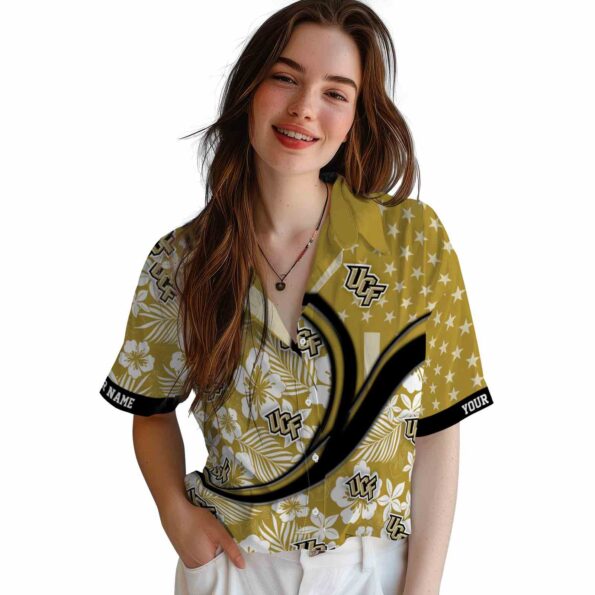 personalized-ucf-knights-floral-wave-gold-white-hawaiian-shirt-latest-model personalized ucf knights floral wave gold white hawaiian shirt latest model