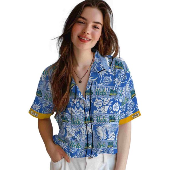 personalized ucla bruins tribal stripes blue white hawaiian shirt latest model