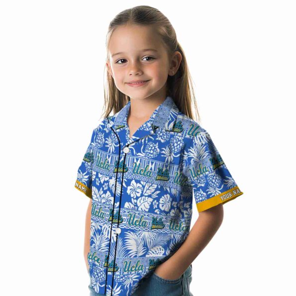 personalized ucla bruins tribal stripes blue white hawaiian shirt premium grade