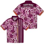 personalized-virginia-tech-hokies-hibiscus-arrows-maroon-white-hawaiian-shirt-best-selling