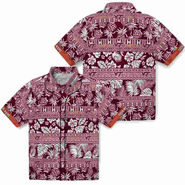 personalized-virginia-tech-hokies-tribal-stripes-maroon-white-hawaiian-shirt-high-quality personalized virginia tech hokies tribal stripes maroon white hawaiian shirt high quality