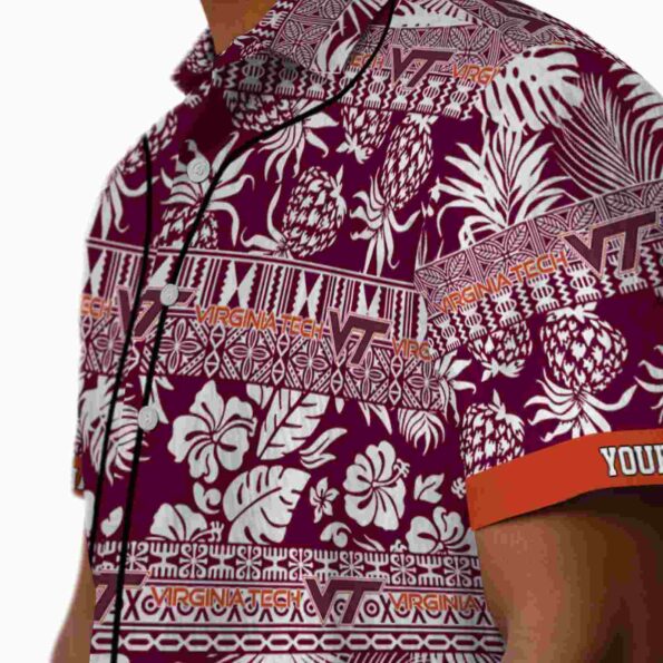 personalized-virginia-tech-hokies-tribal-stripes-maroon-white-hawaiian-shirt-trendy personalized virginia tech hokies tribal stripes maroon white hawaiian shirt trendy