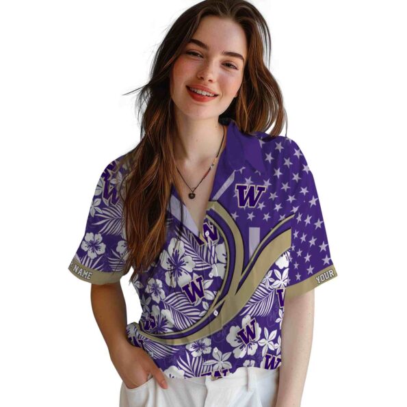 personalized-washington-huskies-floral-wave-purple-white-hawaiian-shirt-latest-model personalized washington huskies floral wave purple white hawaiian shirt latest model