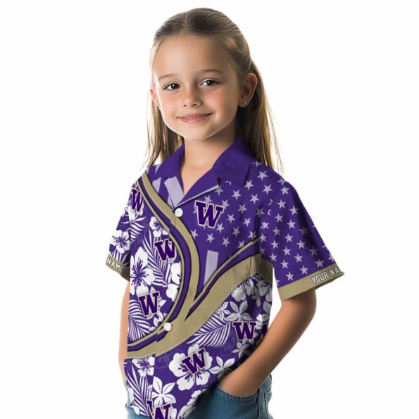 personalized-washington-huskies-floral-wave-purple-white-hawaiian-shirt-premium-grade personalized washington huskies floral wave purple white hawaiian shirt premium grade