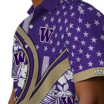 personalized-washington-huskies-floral-wave-purple-white-hawaiian-shirt-best-selling