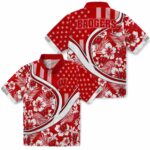 personalized-wisconsin-badgers-floral-wave-red-white-hawaiian-shirt-best-selling