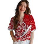 personalized-wisconsin-badgers-floral-wave-red-white-hawaiian-shirt-best-selling