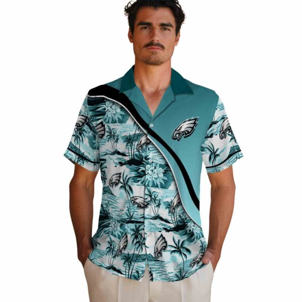 philadelphia-eagles-sunset-palms-green-white-hawaiian-shirt-fashion-forward philadelphia eagles sunset palms green white hawaiian shirt fashion forward