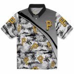 Pittsburgh Pirates Hawaiian Shirt - Sunset Palms Black White 1 pittsburgh-pirates-sunset-palms-black-white-hawaiian-shirt-best-selling