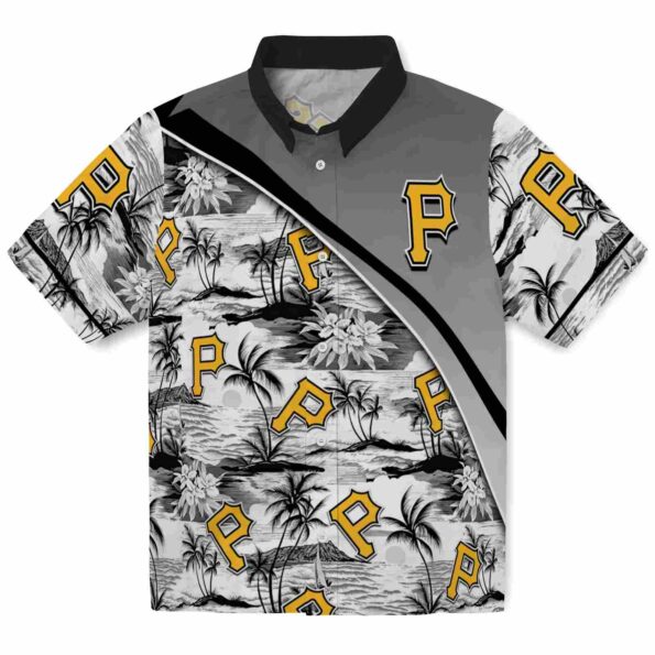 pittsburgh-pirates-sunset-palms-black-white-hawaiian-shirt-best-selling pittsburgh pirates sunset palms black white hawaiian shirt best selling