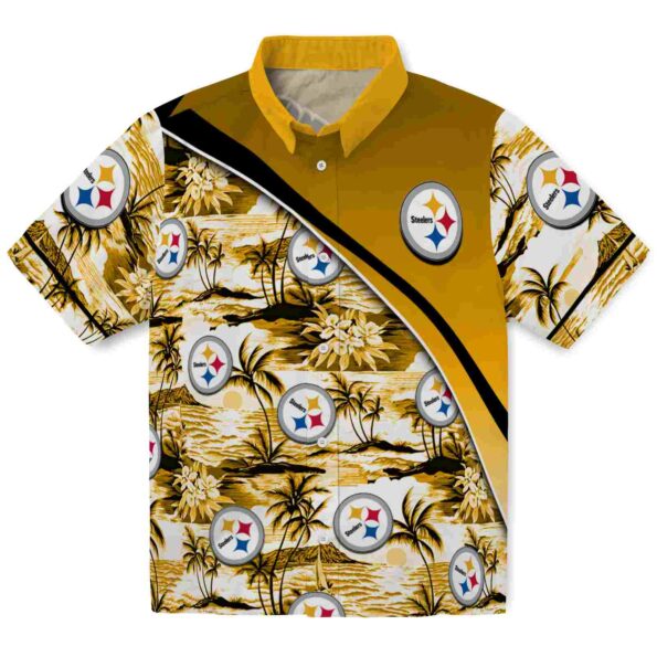 pittsburgh-steelers-sunset-palms-gold-white-hawaiian-shirt-best-selling pittsburgh steelers sunset palms gold white hawaiian shirt best selling