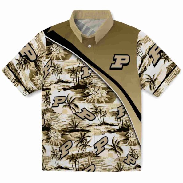 purdue-boilermakers-sunset-palms-gold-white-hawaiian-shirt-best-selling purdue boilermakers sunset palms gold white hawaiian shirt best selling