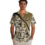 purdue-boilermakers-sunset-palms-gold-white-hawaiian-shirt-best-selling