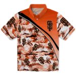 San Francisco Giants Hawaiian Shirt - Sunset Palms Orange White 1 san-francisco-giants-sunset-palms-orange-white-hawaiian-shirt-best-selling