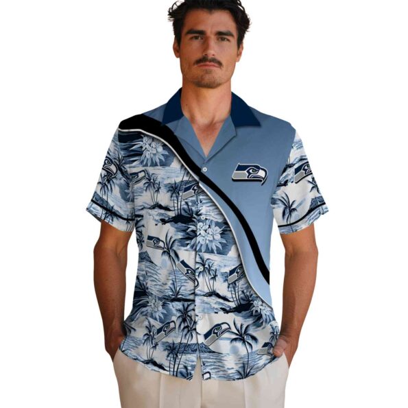 seattle-seahawks-sunset-palms-blue-white-hawaiian-shirt-fashion-forward seattle seahawks sunset palms blue white hawaiian shirt fashion forward