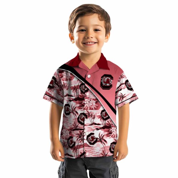 south-carolina-gamecocks-sunset-palms-garnet-white-hawaiian-shirt-top-rated south carolina gamecocks sunset palms garnet white hawaiian shirt top rated