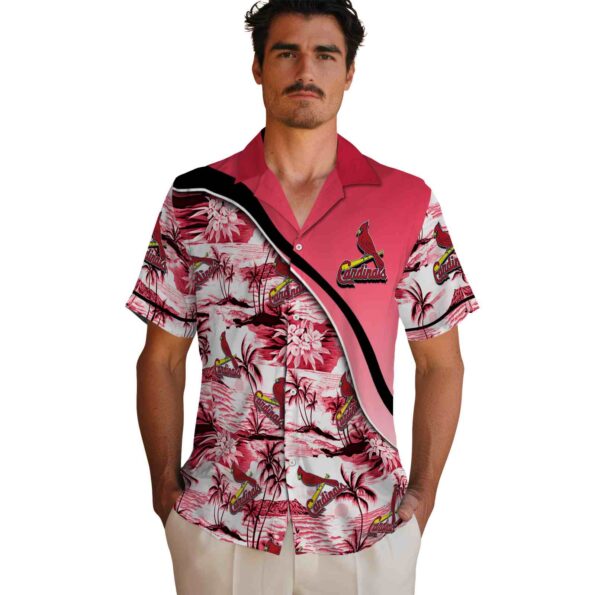 st-louis-cardinals-sunset-palms-red-white-hawaiian-shirt-fashion-forward st louis cardinals sunset palms red white hawaiian shirt fashion forward