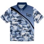 Tampa Bay Rays Hawaiian Shirt - Sunset Palms Navy White 1 tampa-bay-rays-sunset-palms-navy-white-hawaiian-shirt-best-selling