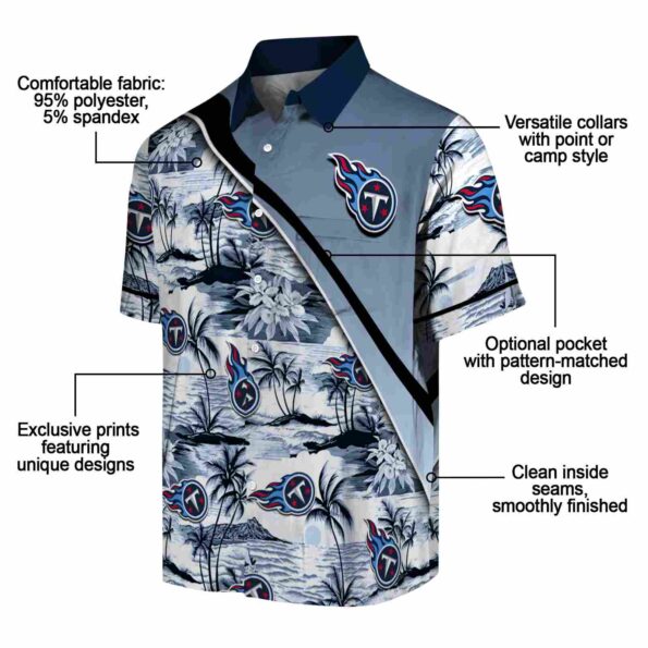 tennessee titans sunset palms navy white hawaiian shirt new arrival