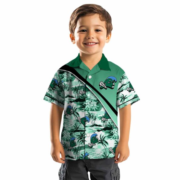 tulane-green-wave-sunset-palms-green-white-hawaiian-shirt-top-rated tulane green wave sunset palms green white hawaiian shirt top rated