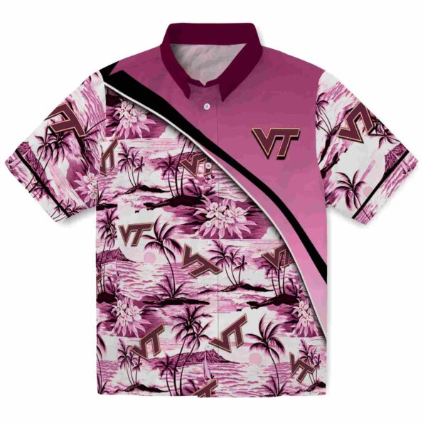 virginia-tech-hokies-sunset-palms-maroon-white-hawaiian-shirt-best-selling virginia tech hokies sunset palms maroon white hawaiian shirt best selling