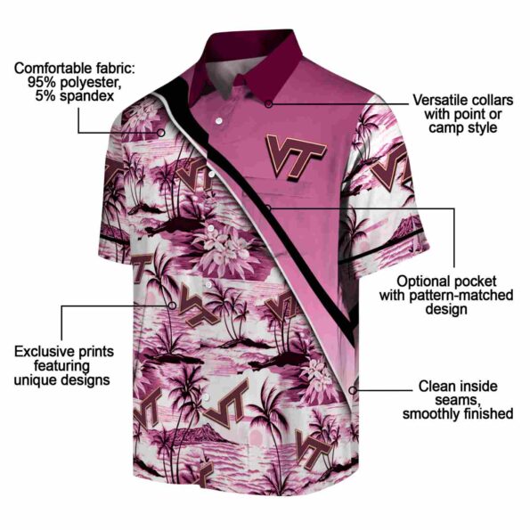 virginia-tech-hokies-sunset-palms-maroon-white-hawaiian-shirt-new-arrival virginia tech hokies sunset palms maroon white hawaiian shirt new arrival