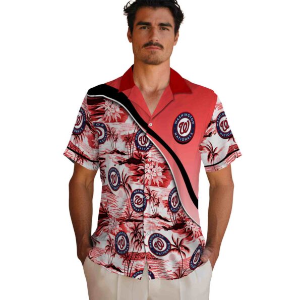 washington-nationals-sunset-palms-red-white-hawaiian-shirt-fashion-forward washington nationals sunset palms red white hawaiian shirt fashion forward