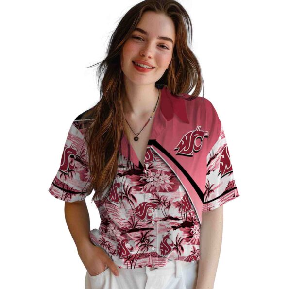 washington-state-cougars-sunset-palms-crimson-white-hawaiian-shirt-latest-model washington state cougars sunset palms crimson white hawaiian shirt latest model