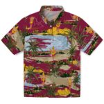 Arizona State Sun Devils Hawaiian Shirt - Palm Horizon Maroon 1 arizona-state-sun-devils-palm-horizon-maroon-hawaiian-shirt-best-selling