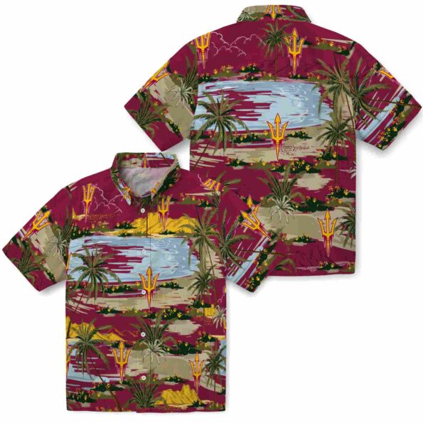 arizona-state-sun-devils-palm-horizon-maroon-hawaiian-shirt-high-quality arizona state sun devils palm horizon maroon hawaiian shirt high quality