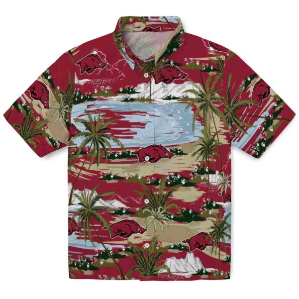 arkansas-razorbacks-palm-horizon-red-hawaiian-shirt-best-selling arkansas razorbacks palm horizon red hawaiian shirt best selling