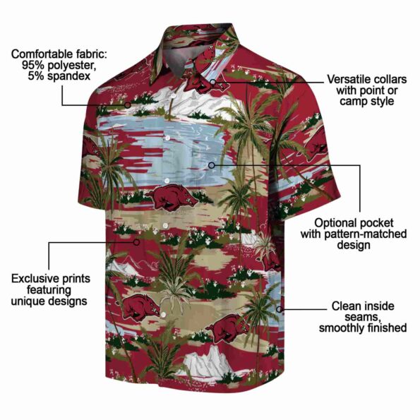 arkansas-razorbacks-palm-horizon-red-hawaiian-shirt-new-arrival arkansas razorbacks palm horizon red hawaiian shirt new arrival