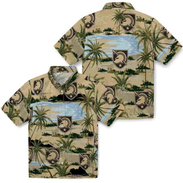 army-black-knights-palm-horizon-gold-hawaiian-shirt-high-quality army black knights palm horizon gold hawaiian shirt high quality