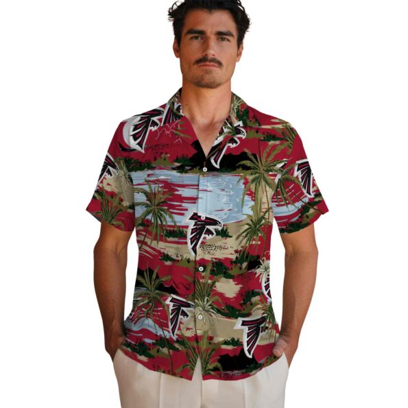 atlanta falcons palm horizon red hawaiian shirt fashion forward