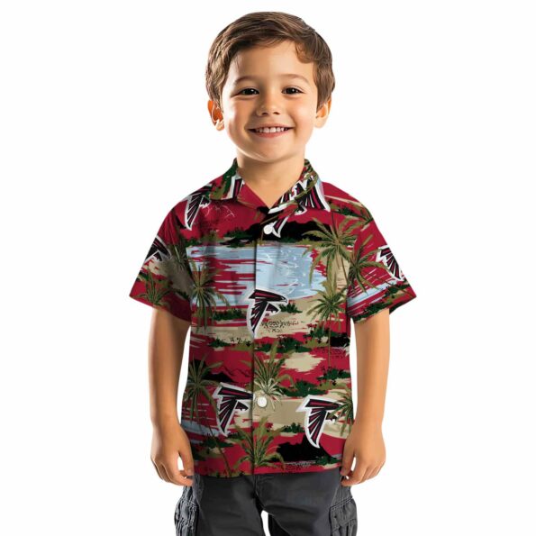 atlanta falcons palm horizon red hawaiian shirt top rated